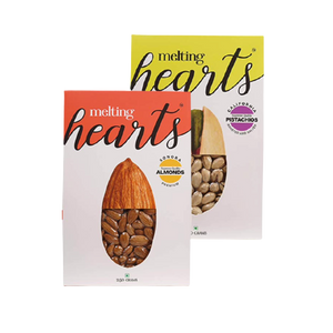Melting Hearts Almonds Sanora 250 g + Pistachios California 250 g Combo Pack