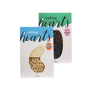 Melting Hearts Cashews Whole Premium 250 g + Black Raisins Classic Jumbo Seedless 250 g Combo Pack