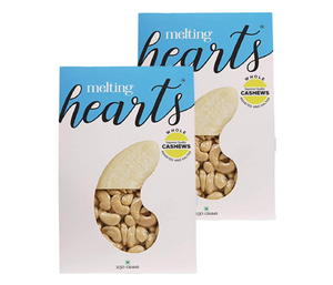 Melting Hearts Cashews Whole Roasted & Salted 250 g x 2 Packs